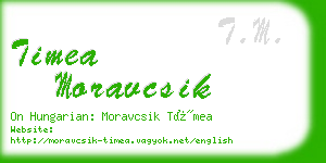 timea moravcsik business card